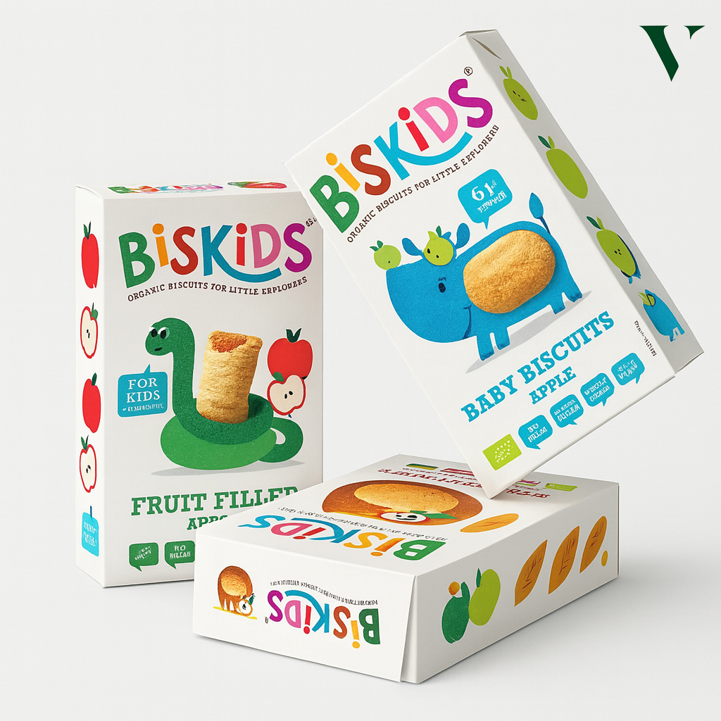 Bulk baby food boxes with custom branding and a low MOQ of 100