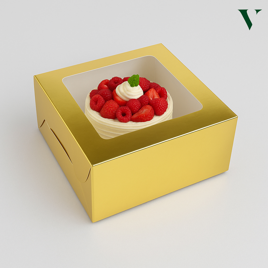 2. Sturdy packaging designed to protect layered custom cakes during transport
