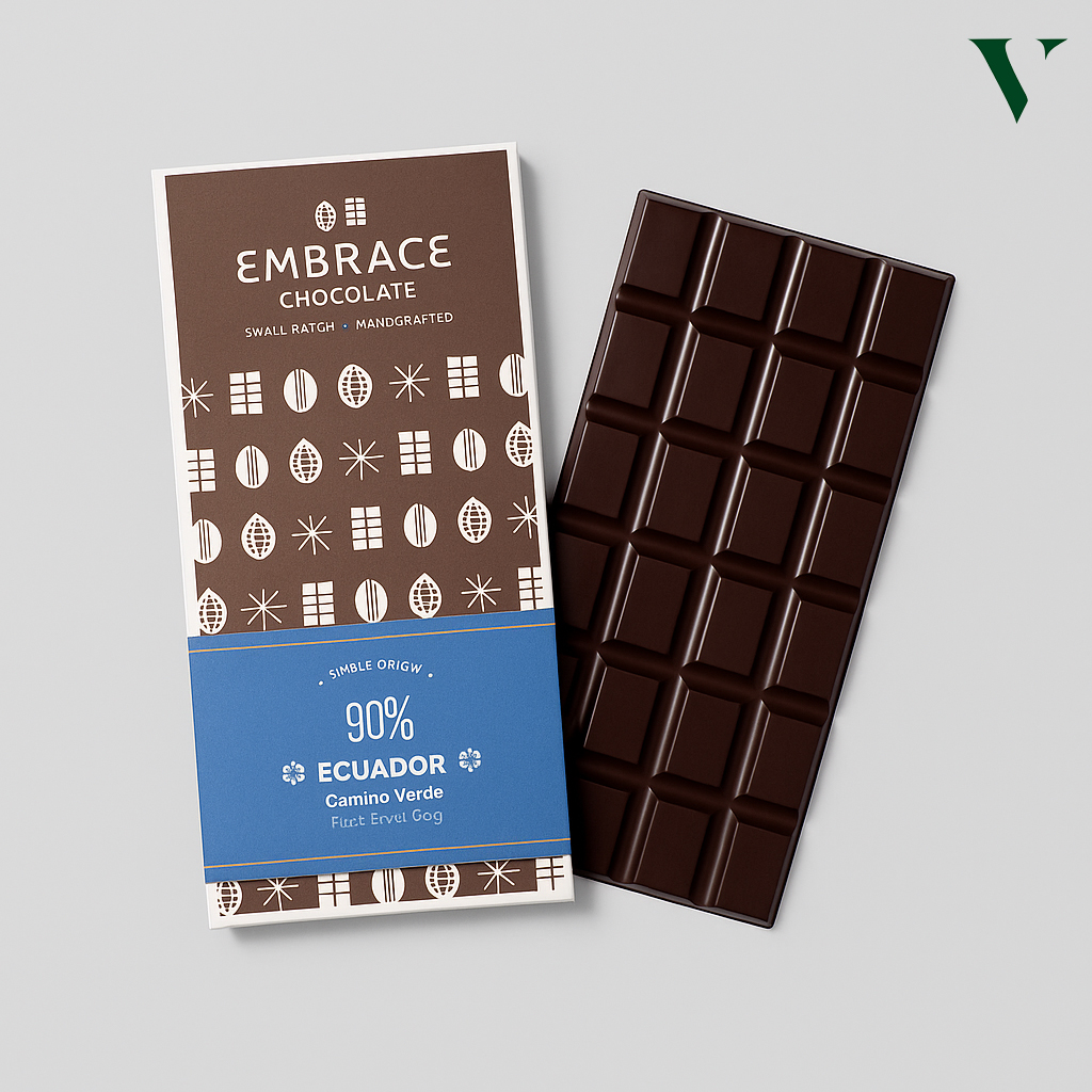 Order printed chocolate bar boxes with foil stamping