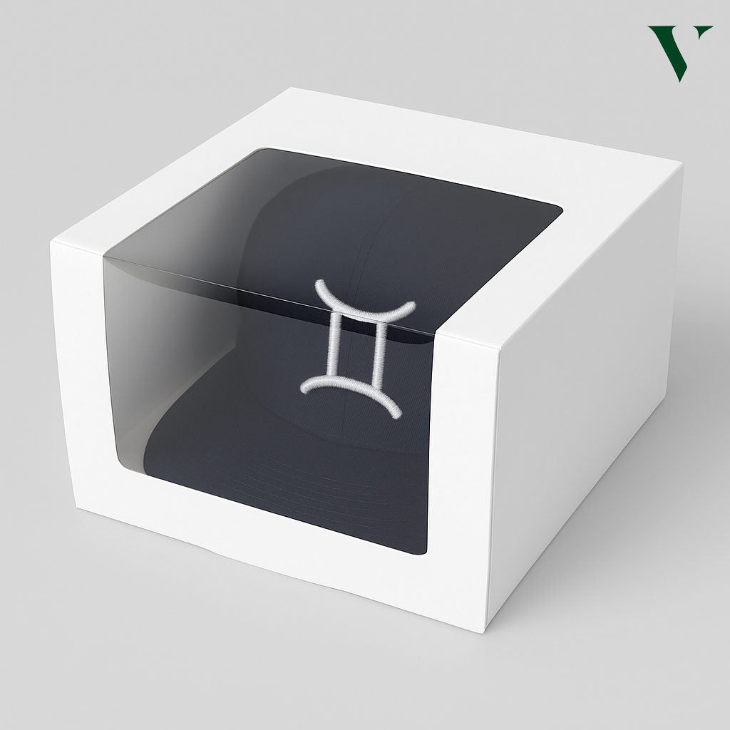 Custom hat packaging designed for retail shelves in USA