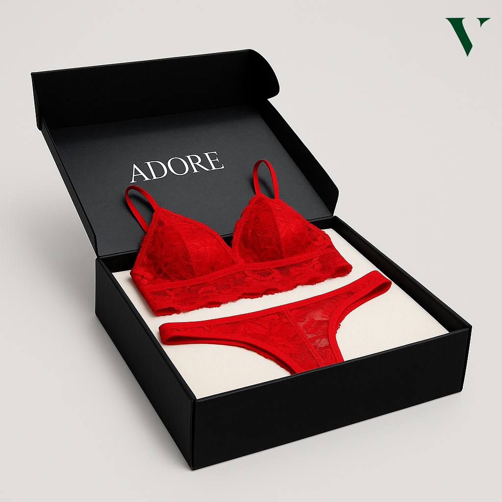 Lingerie packaging designed to highlight delicate fabrics beautifully