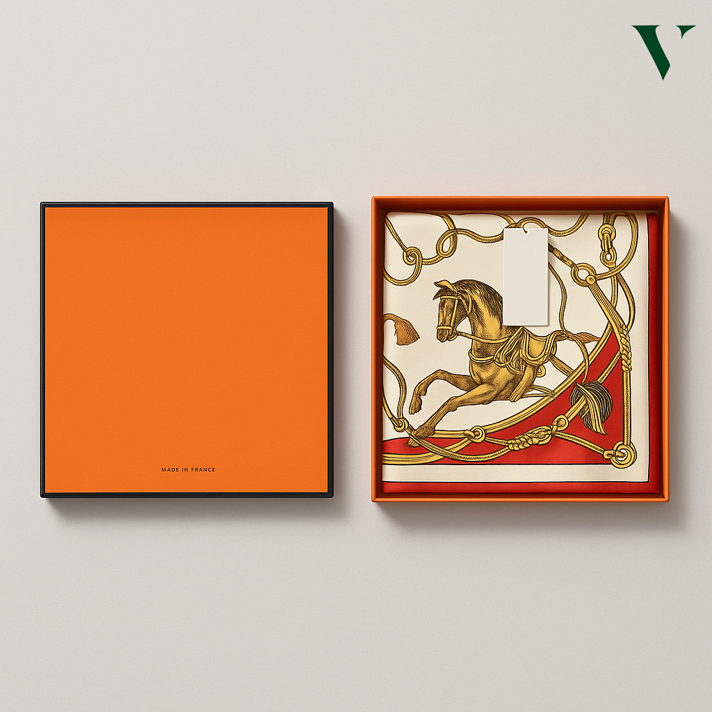 Classic custom scarf boxes with soft-touch finishes for premium presentation