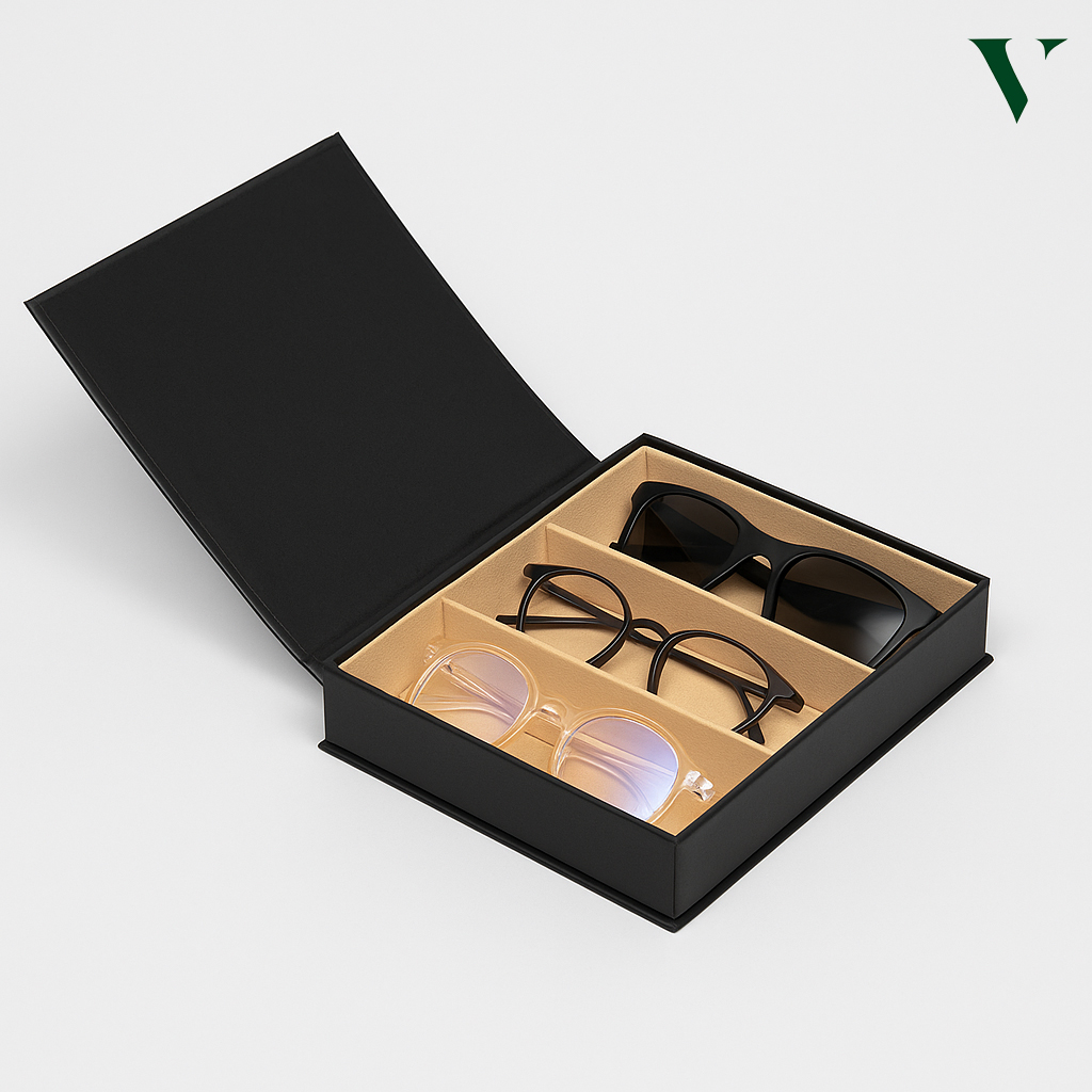 Custom sunglasses boxes designed to highlight brand aesthetics and a luxury feel