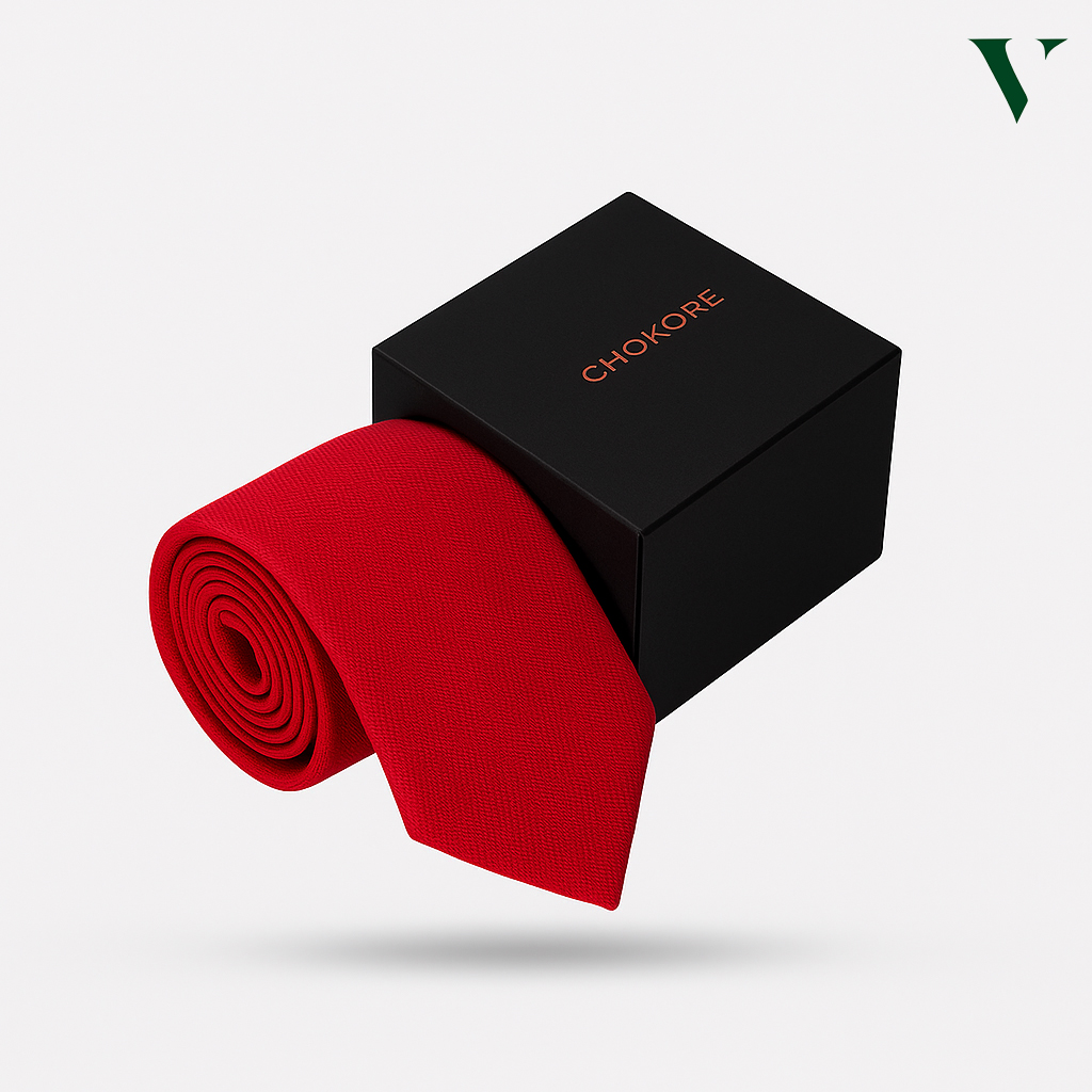 Custom tie packaging designed to prevent creasing during shipment