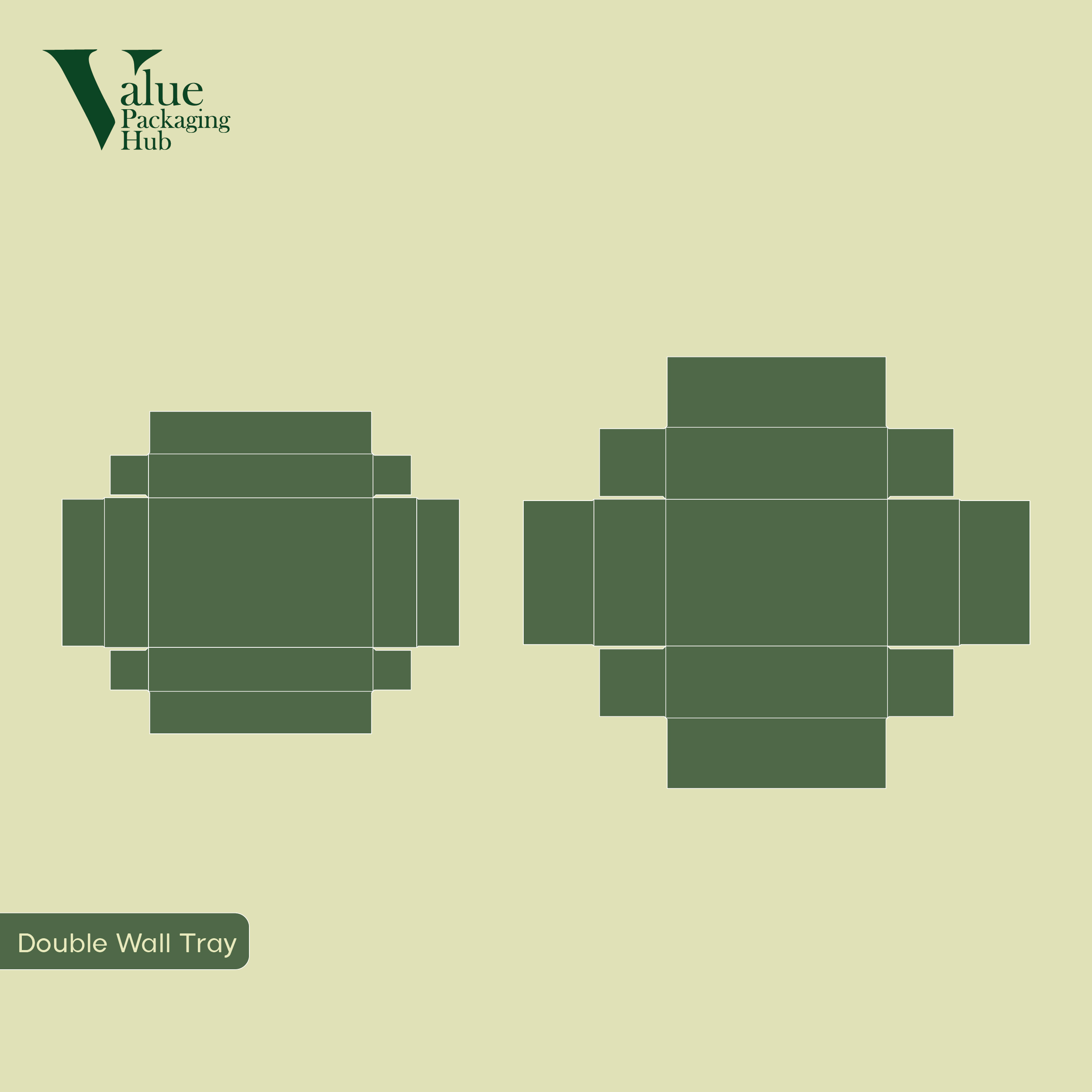 Sturdy custom double wall tray packaging with low minimum quantity