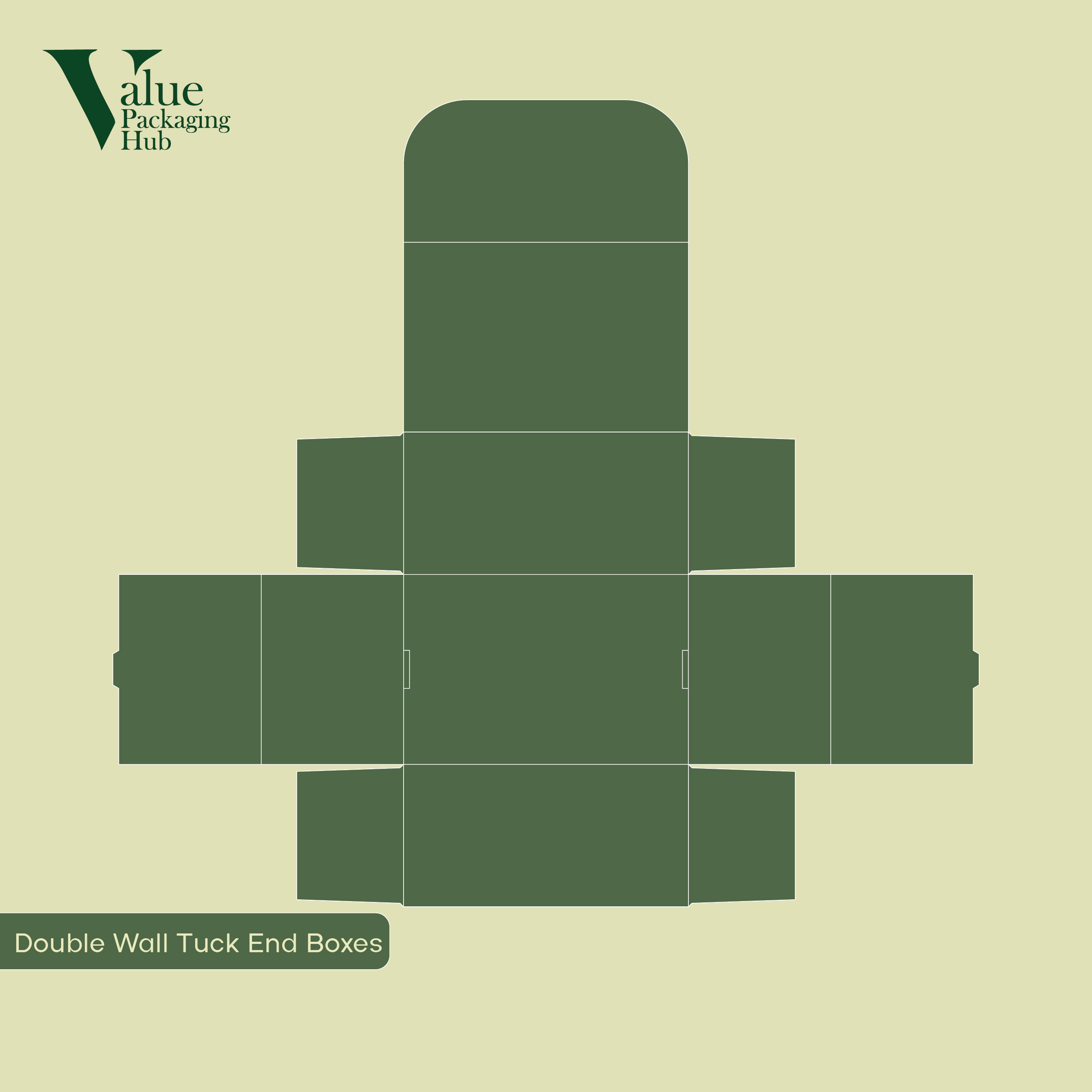 Easy-to-close double wall tuck end boxes.