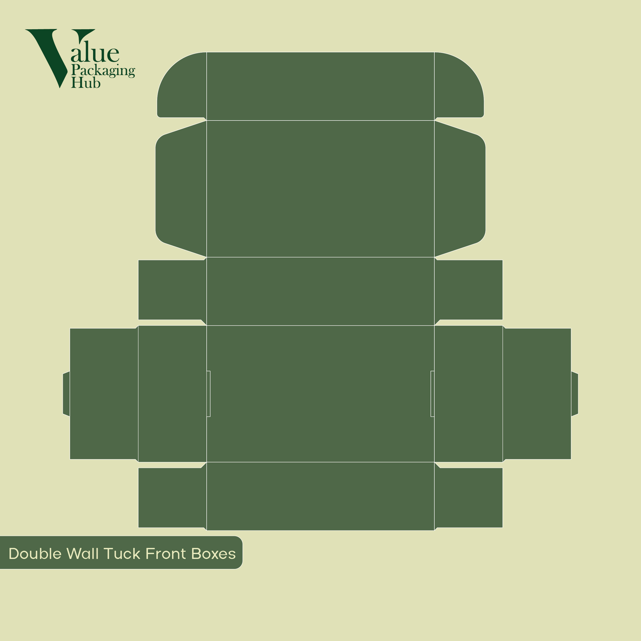 Durable double wall tuck front packaging is an easy-to-assemble box.