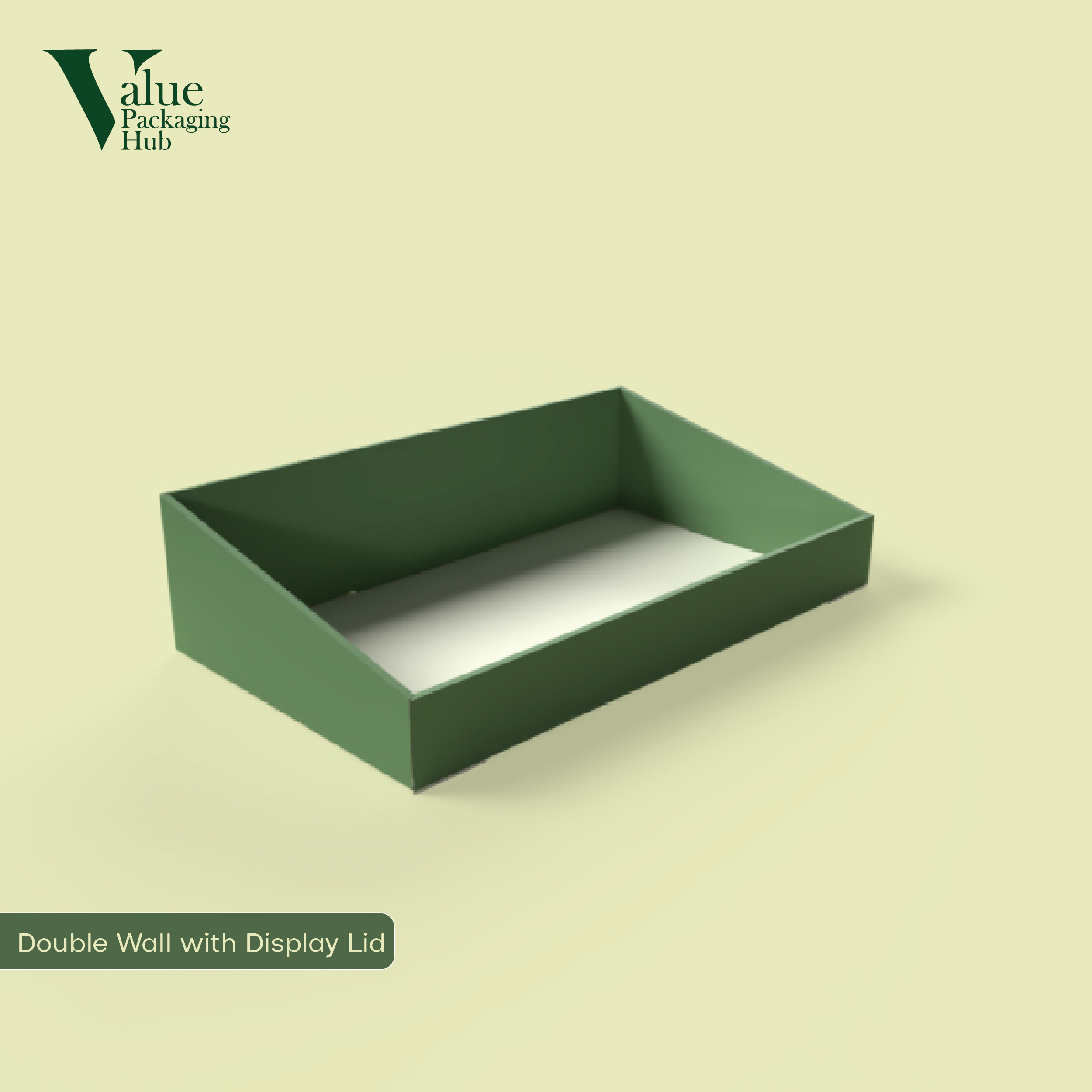 Retail products arranged attractively inside a custom double wall with a display lid box.