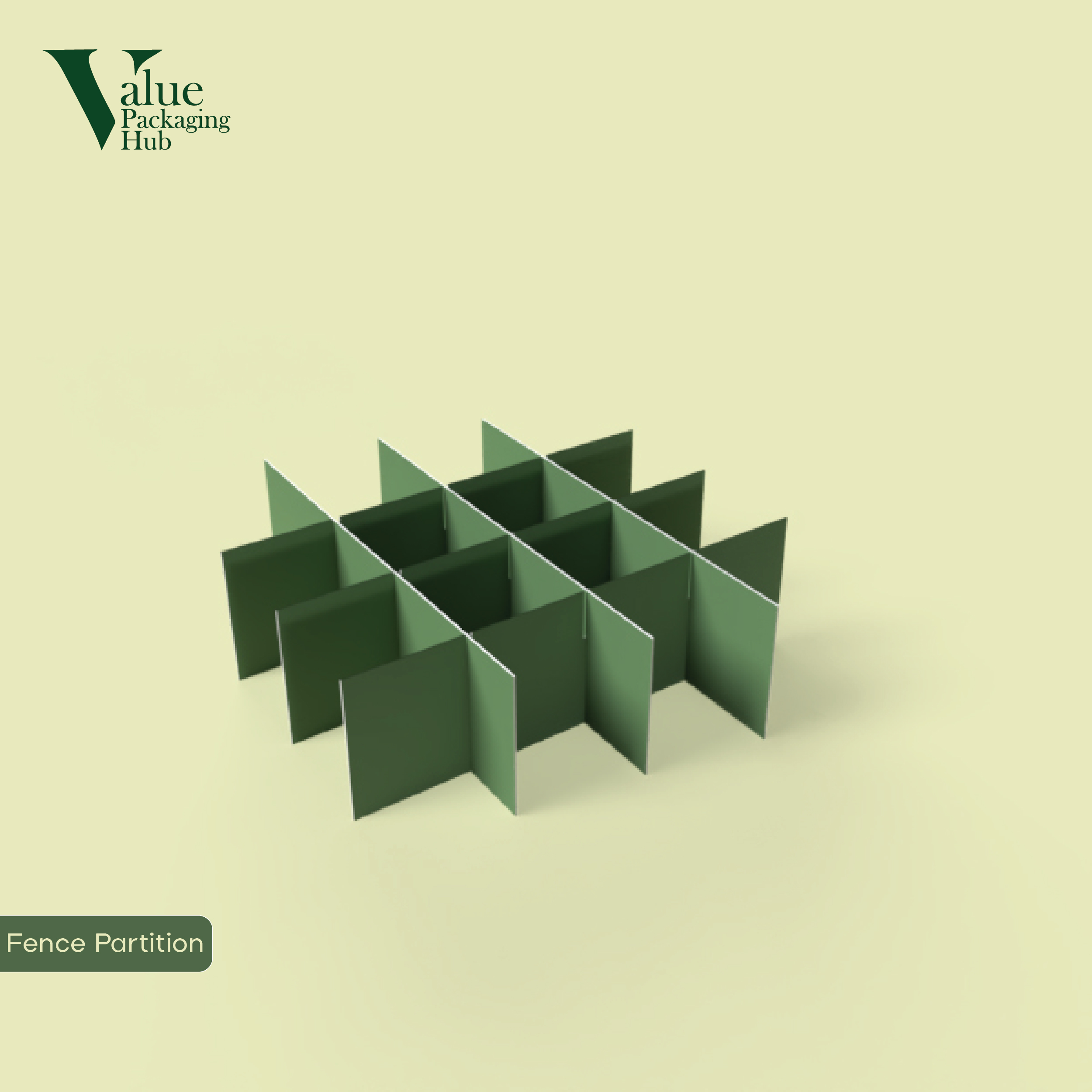 Custom fence partition boxes with free shipping from Value Packaging Hub.