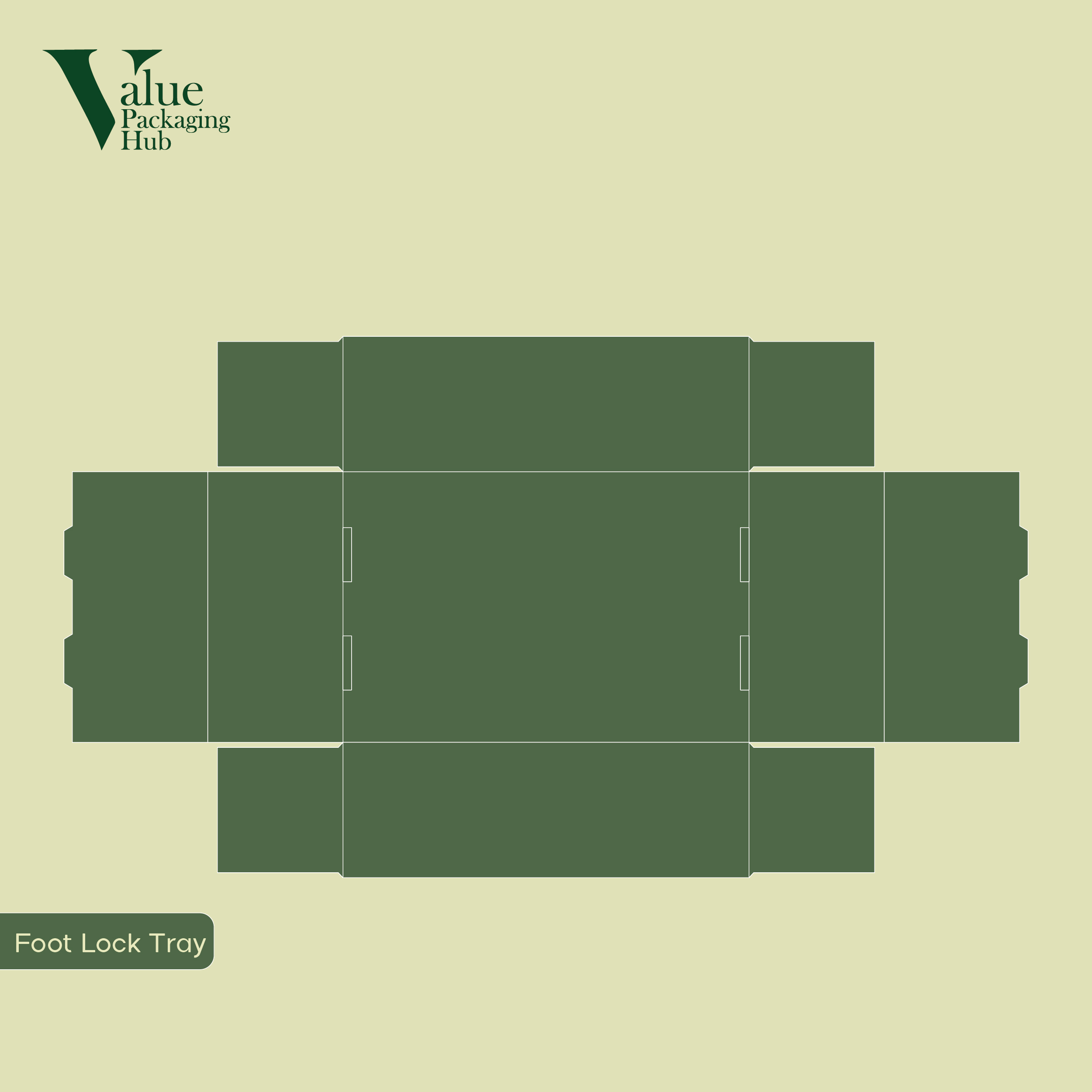 Interlocking base custom foot lock tray boxes from the Value Packaging Hub company in USA