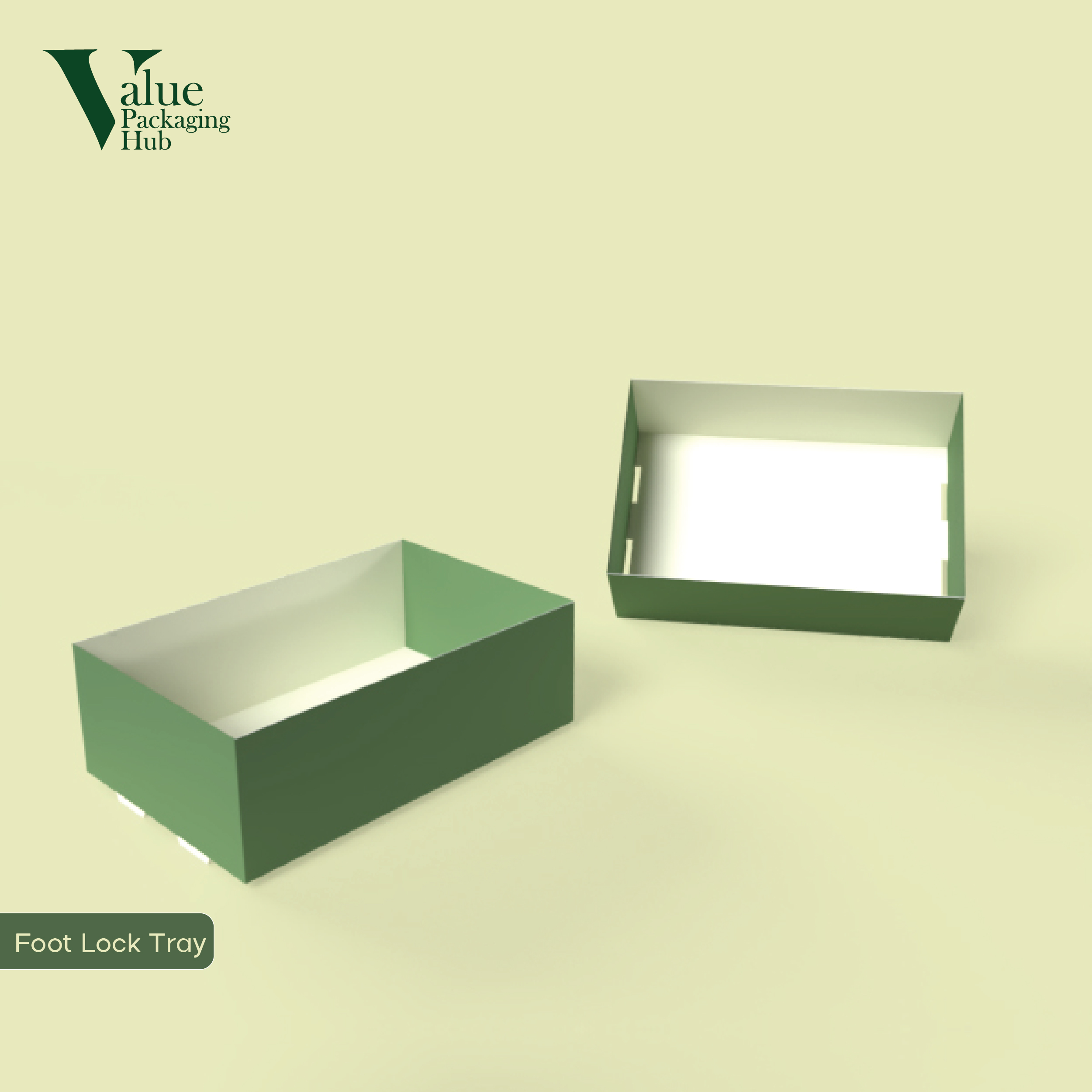 Custom foot-lock tray for secure product presentation at retail displays.