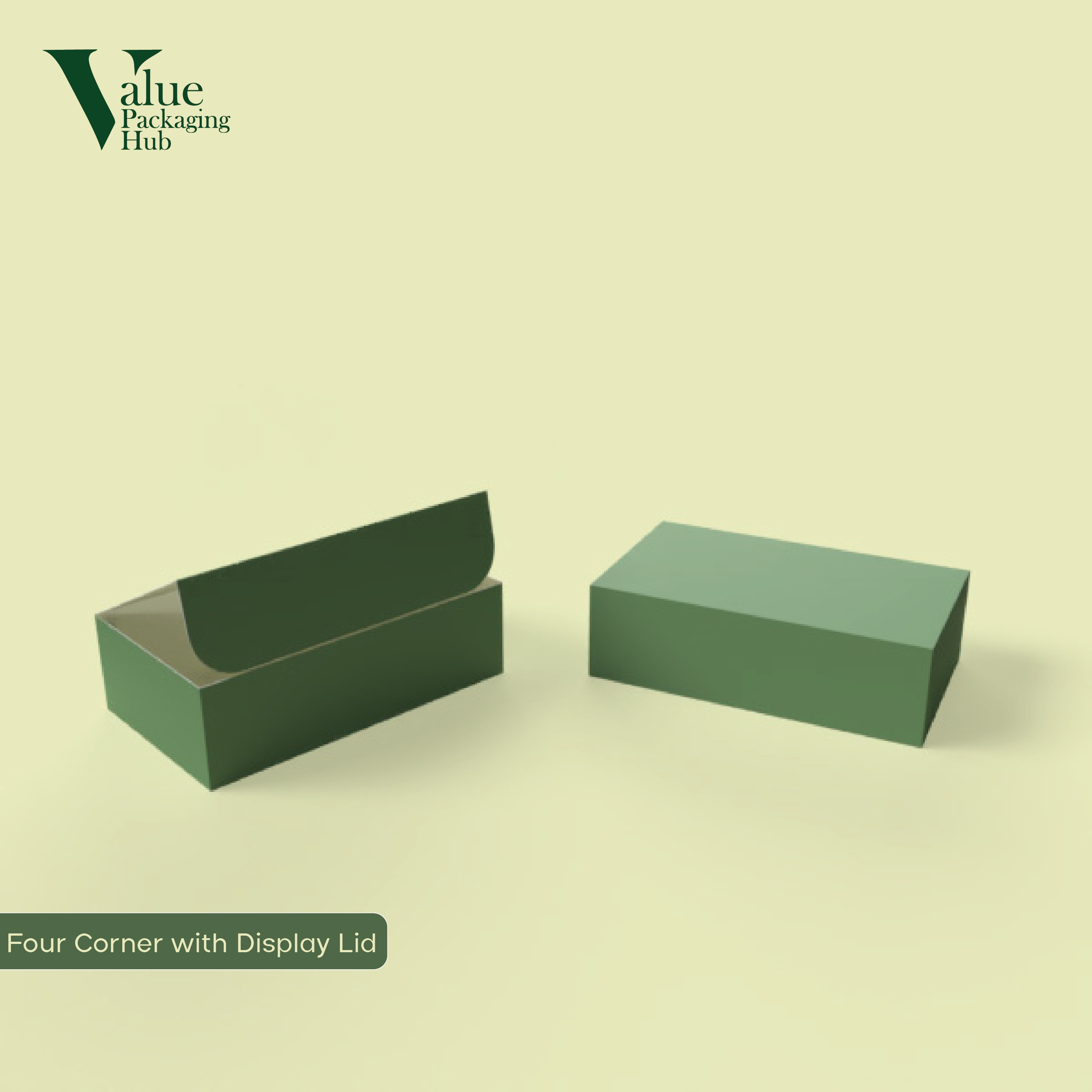 Transparent custom four corners with display lid boxes for visible merchandise showcasing