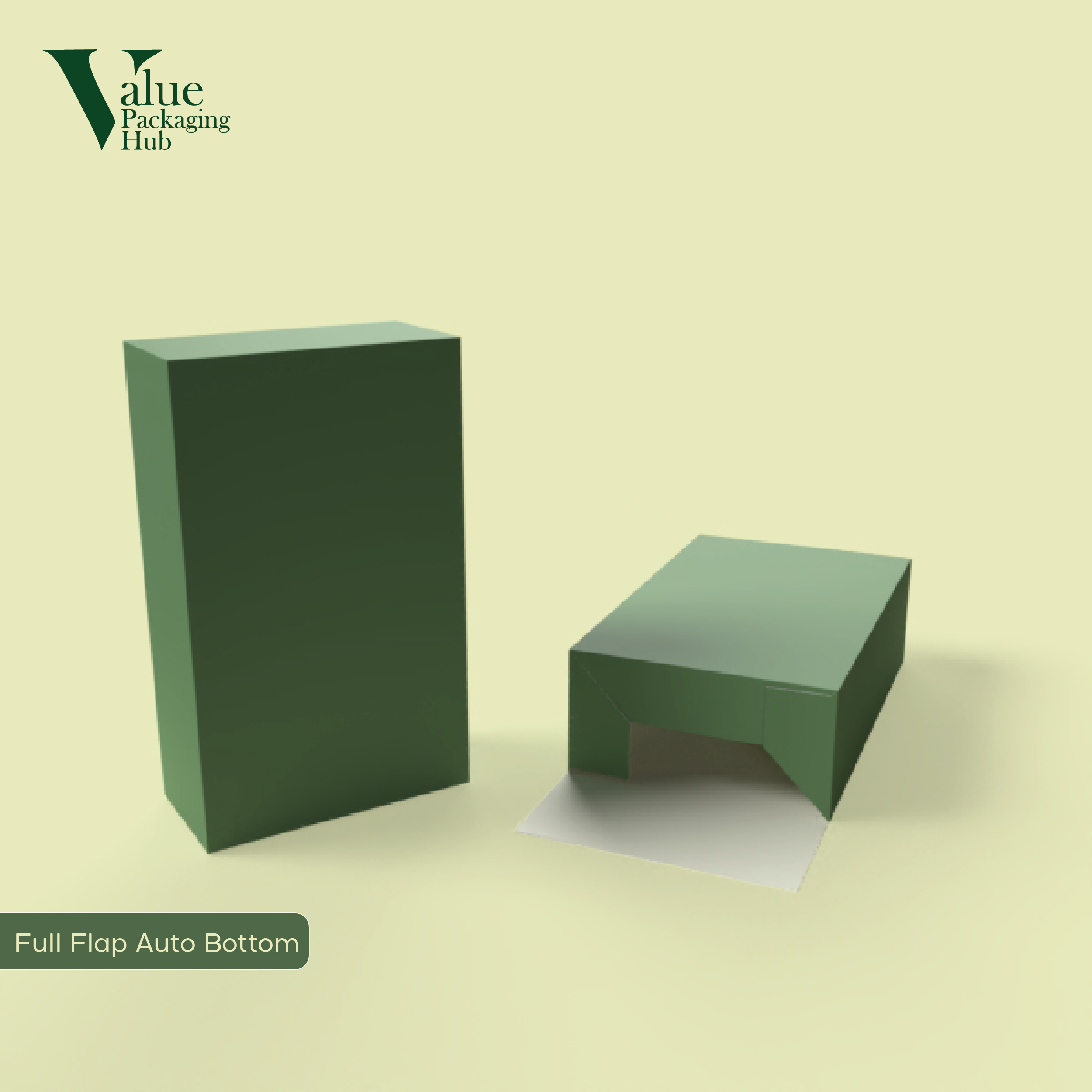 Offer a quick-assemble interlocking base for custom full-flap auto bottom boxes.