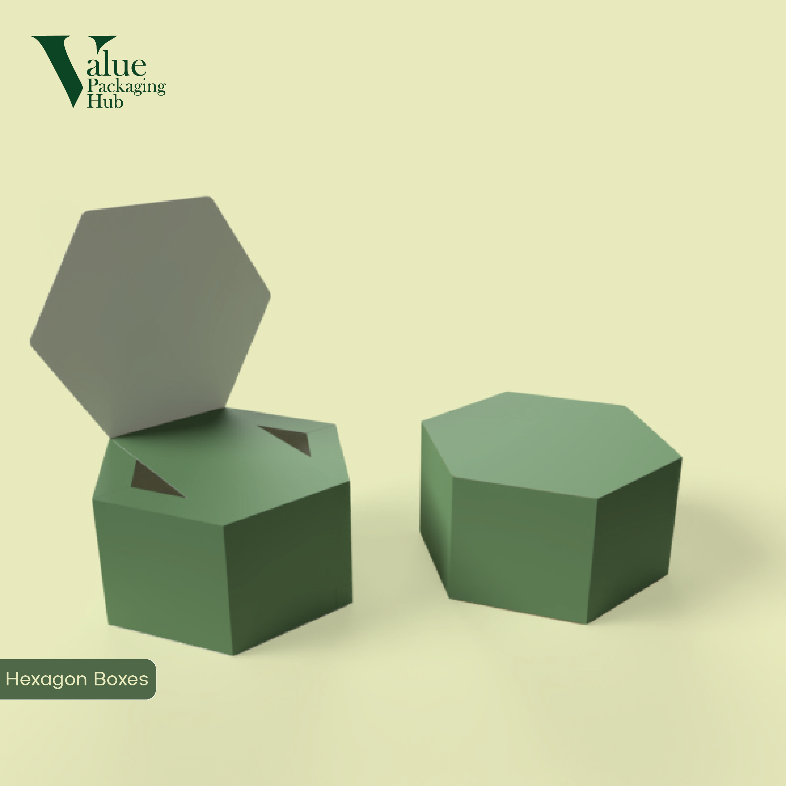 Custom hexagon boxes with a beautiful geometric shape for standout product branding