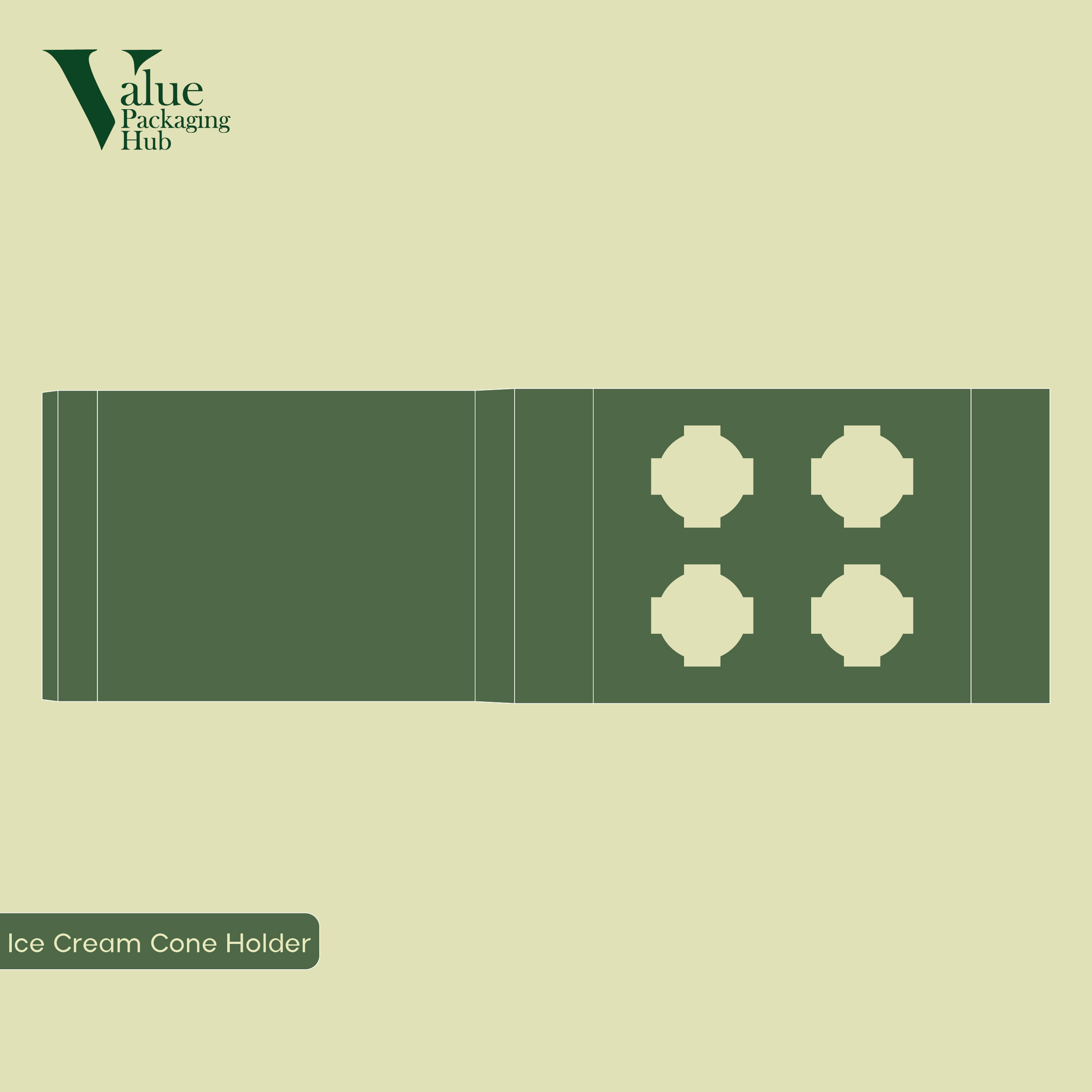 Portable custom ice cream cone holder packaging for regular parties