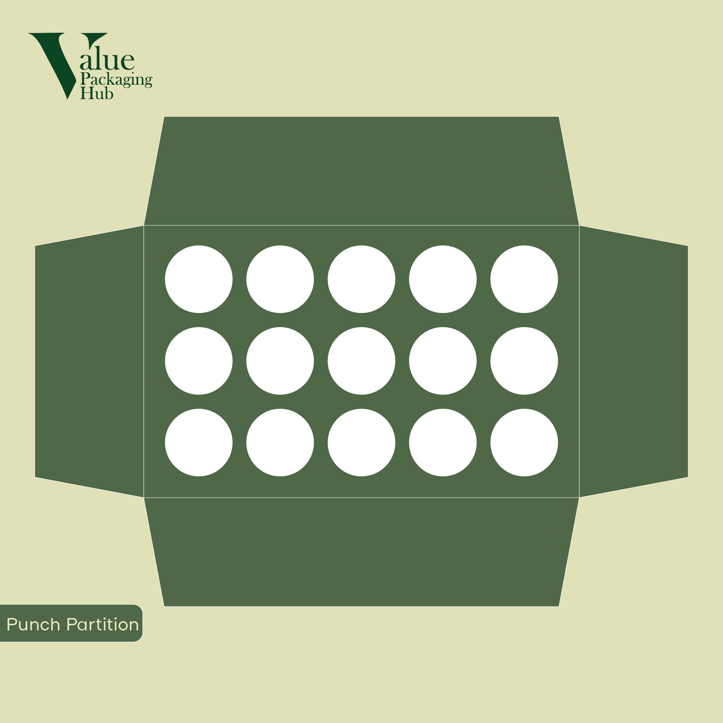 Organized sections in a custom punch partition box for fragile product packaging.