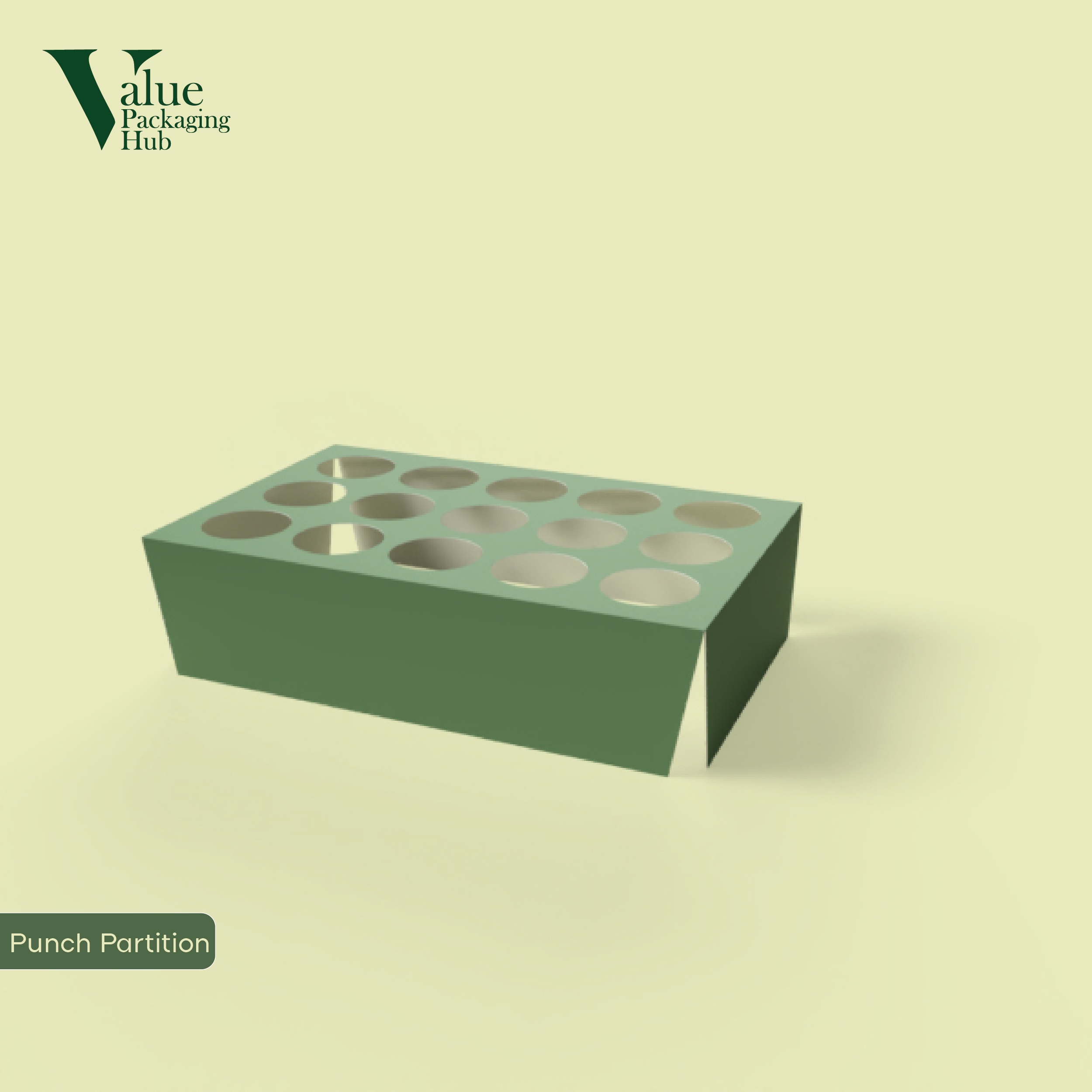 Separated products during shipment in custom punch partition boxes