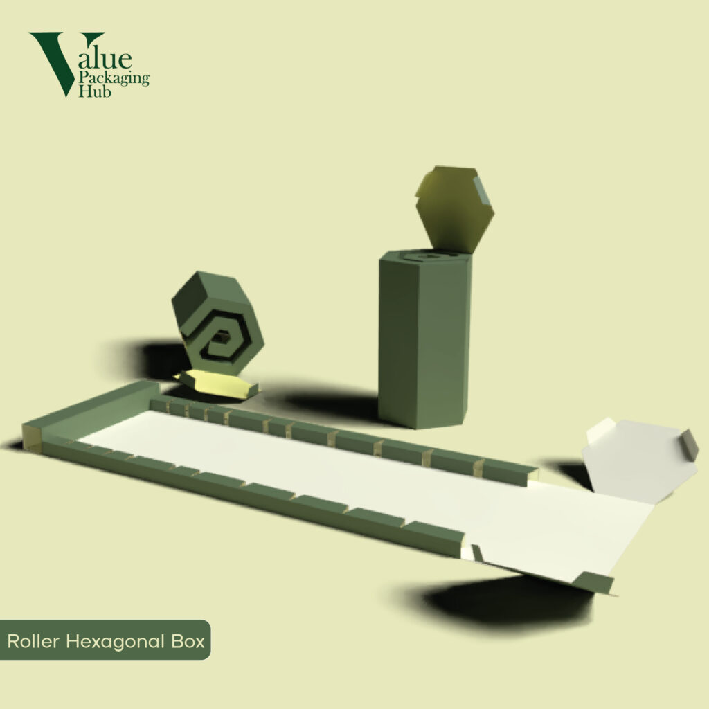 Premium custom roller hexagonal boxes on sale with free shipping USA
