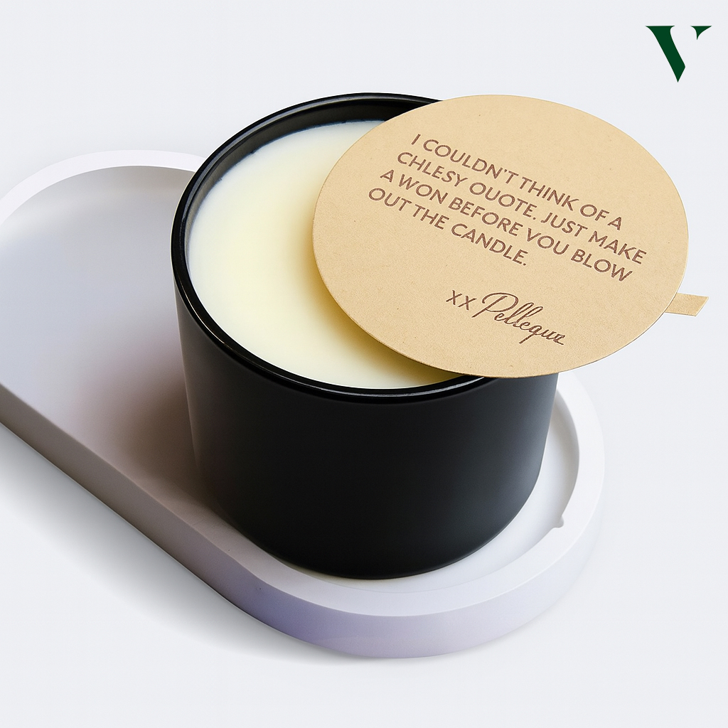 1. Enjoy a custom candle dust cover with a printed logo