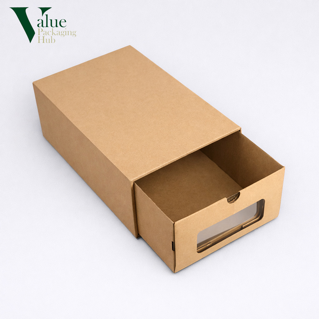 Get Kraft corrugated boxes to attract consumers and a classy display.