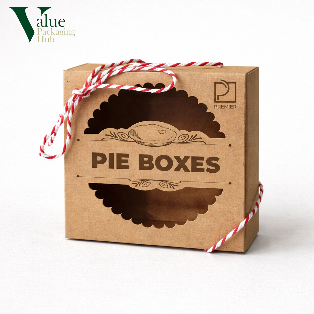 Order Kraft pie boxes from Value Packaging Hub with free shipping.