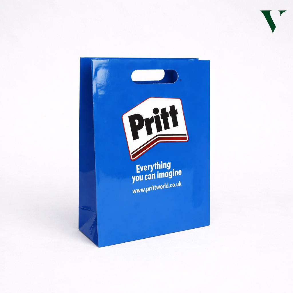 Easy carry packaging solution created with paper bags with handles