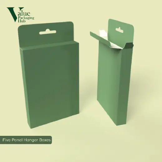Custom five panel hanger boxes