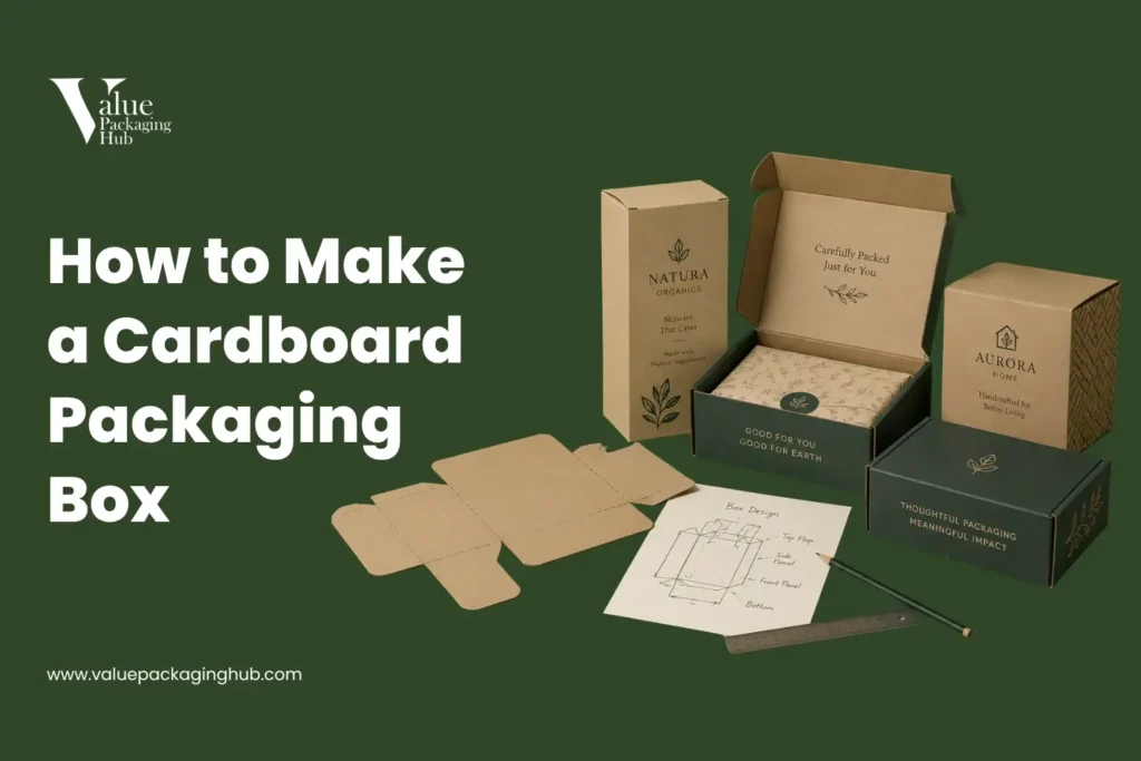 How to make a cardboard packaging box step-by-step using corrugated cardboard