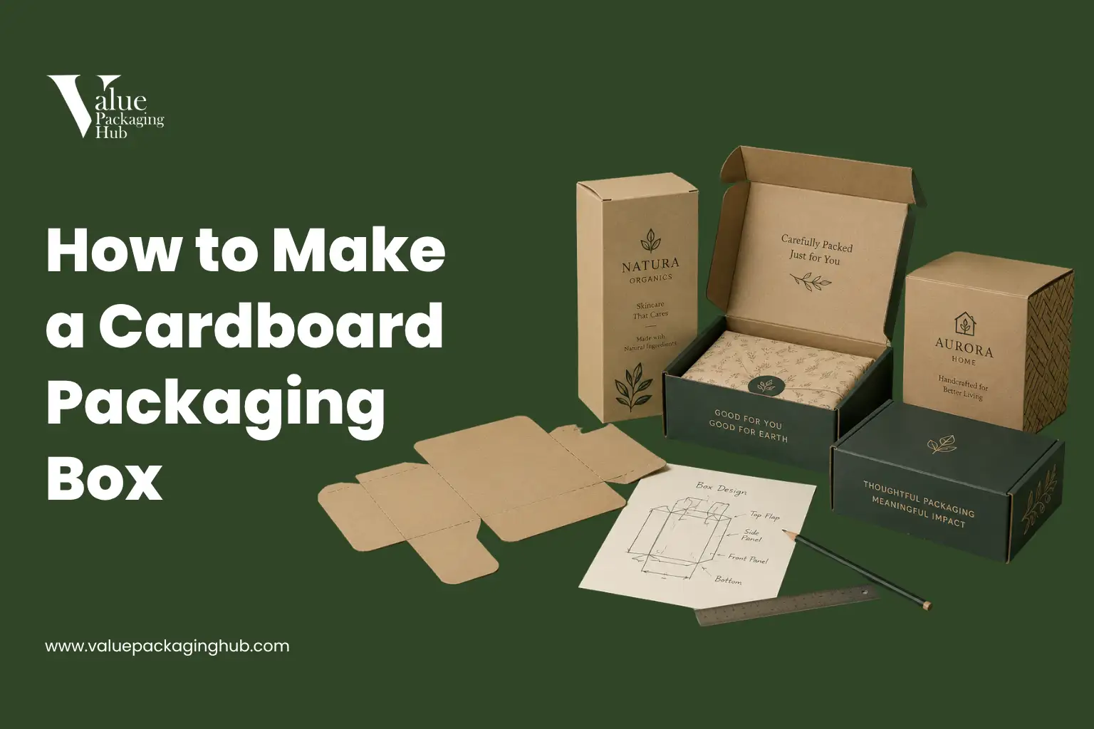 How to make a cardboard packaging box step-by-step using corrugated cardboard