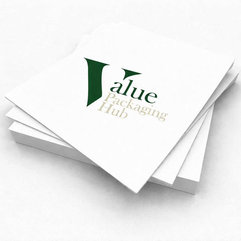 Cardboard stock material for custom printed packaging boxes