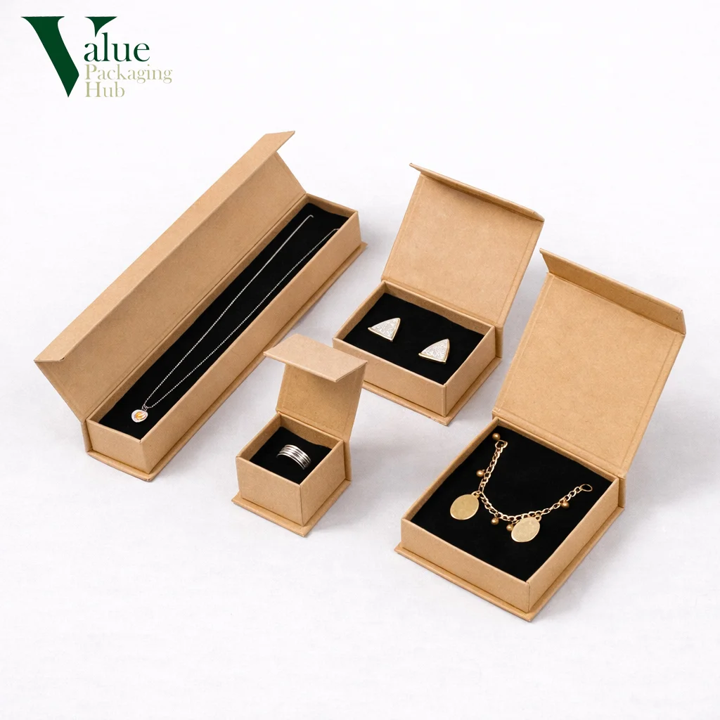 Collect your little ornaments in professionally made Kraft jewelry boxes
