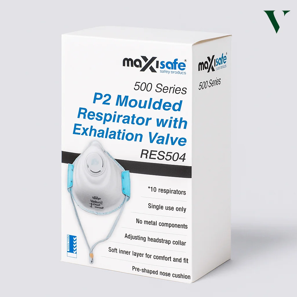 Clean custom mask packaging boxes supporting health and safety product brands.