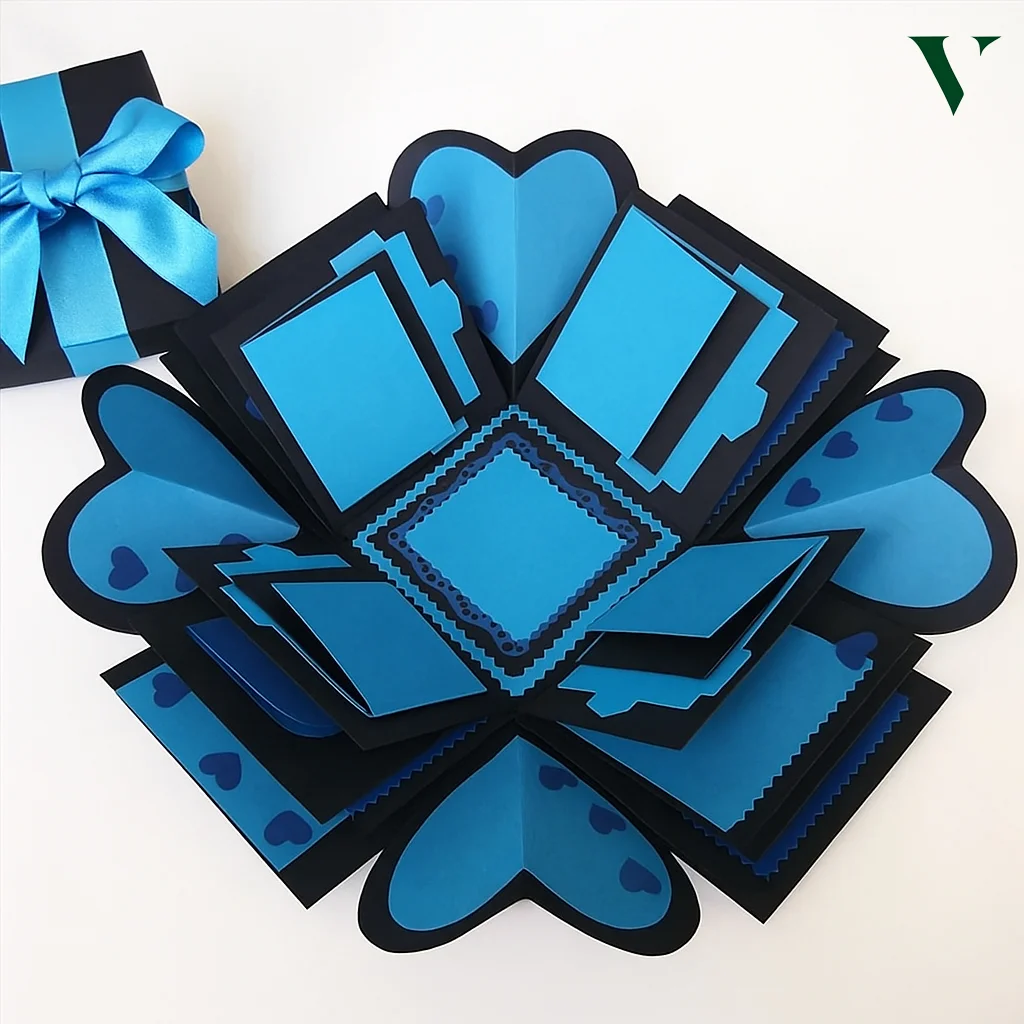 Creative custom explosion boxes for memorable surprise gift experiences.