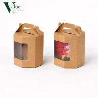 Pack your handmade soaps in Kraft paper window boxes.